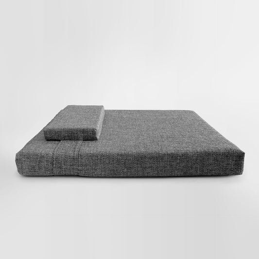 Charcoal Dog Bed with Pillow